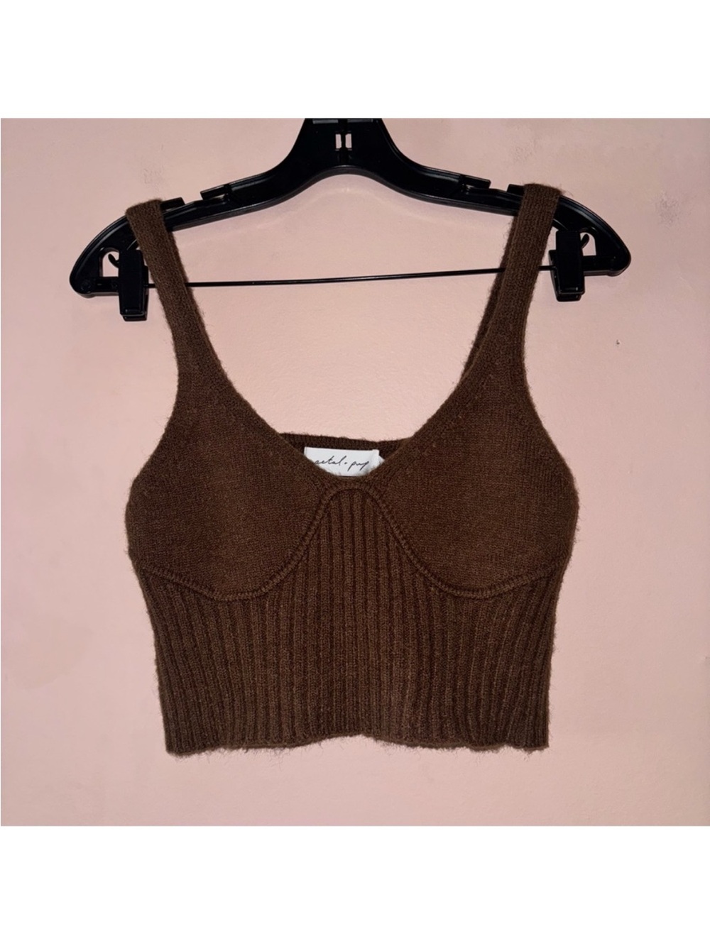 Petal & Pup Chocolate Brown Sweater Tank Top Size XL NWT!